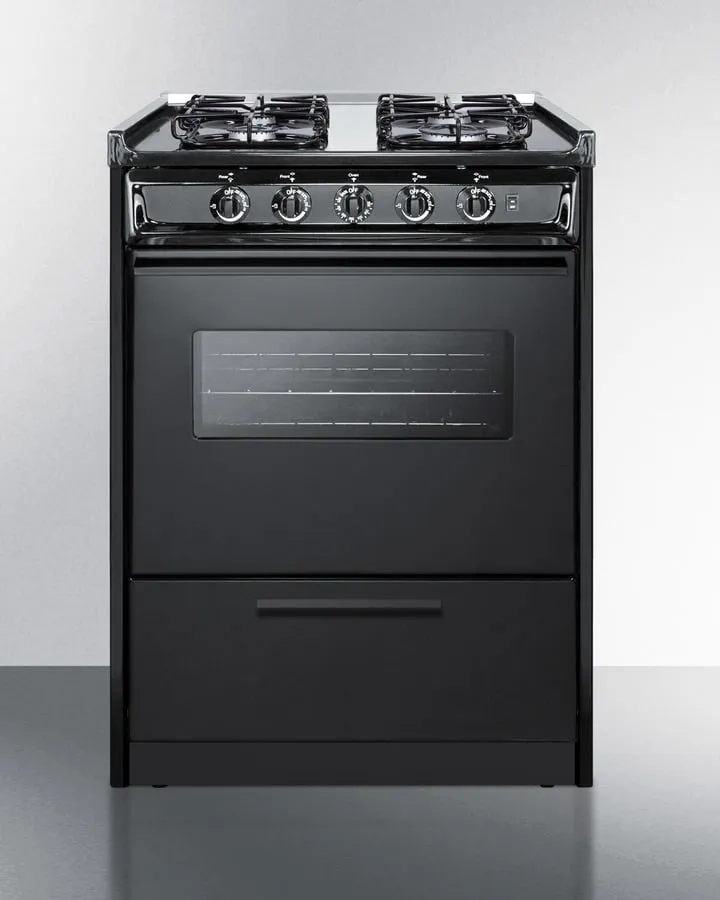 Summit TTM6107CRSW 24" Wide Gas Range Slide In Ranges front control slide-in stove