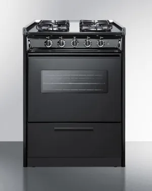 Summit TTM6107CRSW 24" Wide Gas Range Slide In Ranges front control slide-in stove