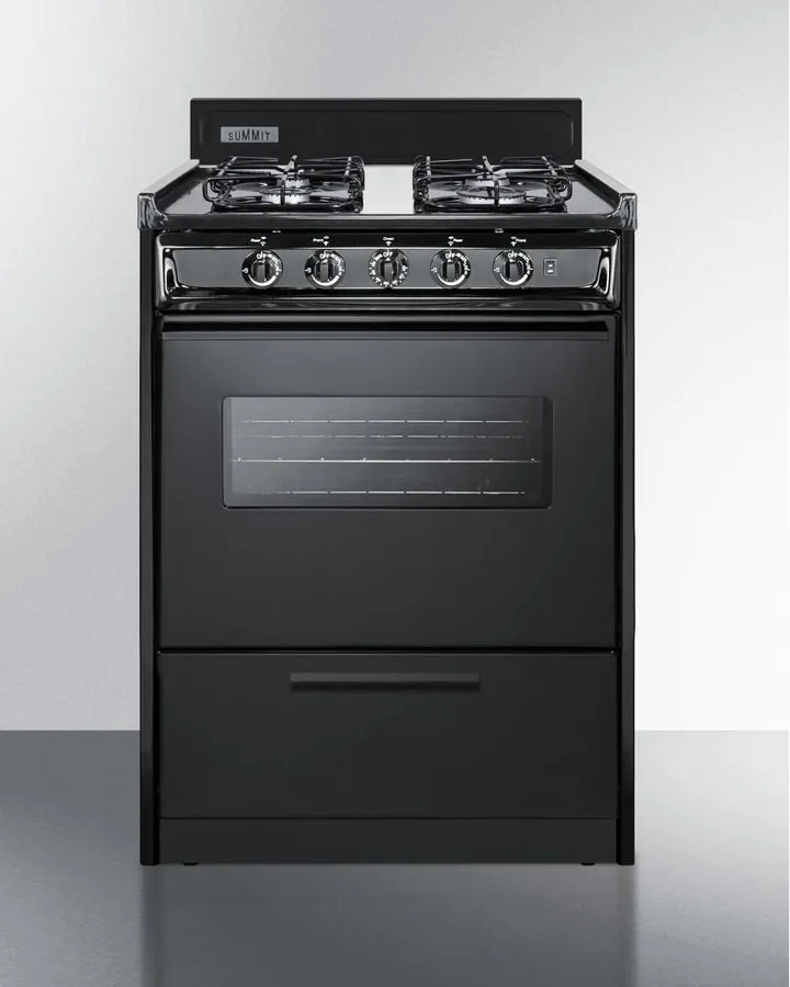 Summit TTM6107CSW 24" Wide Gas Range Slide In Ranges front control slide-in stove