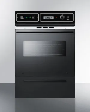 Summit TTM7212KW 24" Wide Gas Wall Oven Single Wall Ovens single oven with self-cleaning feature