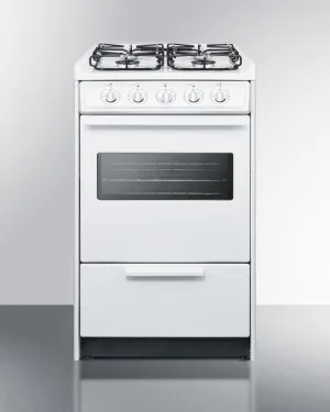 Summit WTM1107RSW 20" Wide Gas Range Slide In Ranges front control slide-in stove