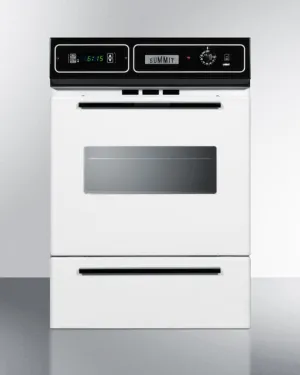 Summit WTM7212KW 24" Wide Gas Wall Oven Single Wall Ovens single oven with self-cleaning feature