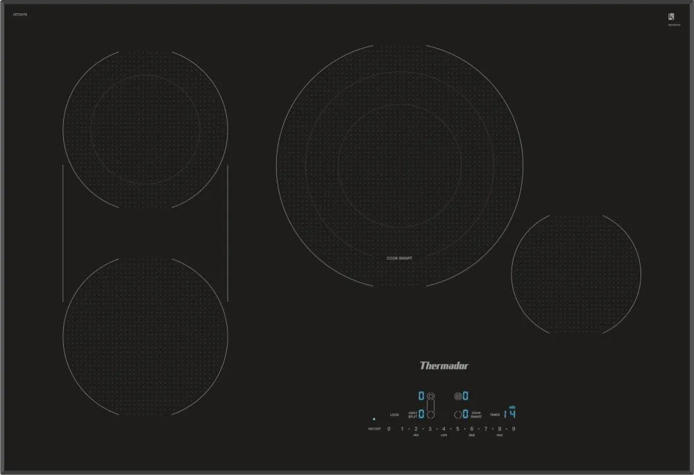 Thermador CET305TB 30-Inch Masterpiece Touch Control Electric Cooktop, Black, Frameless Electric electric stove with convection oven