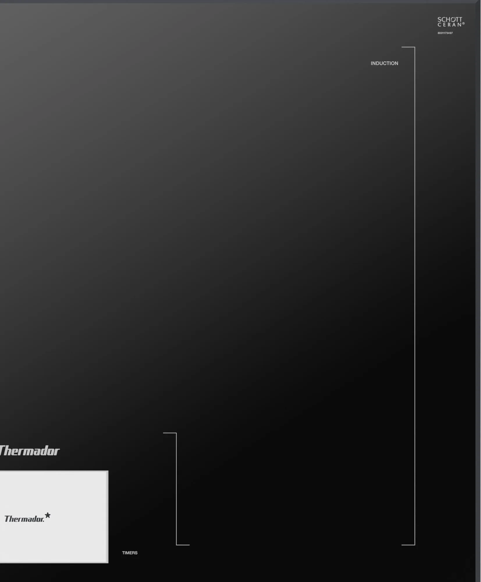 Thermador CIT30YWBB Freedom Induction Cooktop 30'' Dark Gray, Surface Mount Without Frame Cit30Ywbb