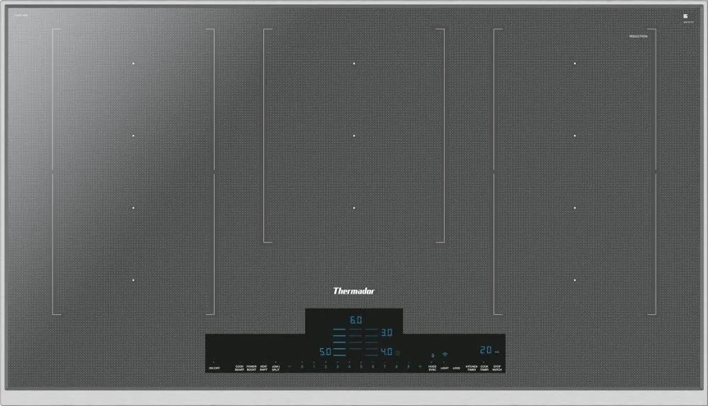 Thermador CIT367XMS 36-Inch Masterpiece Liberty Induction Cooktop, Silver Mirrored, Framed Cooktops 30 inch cooktop online