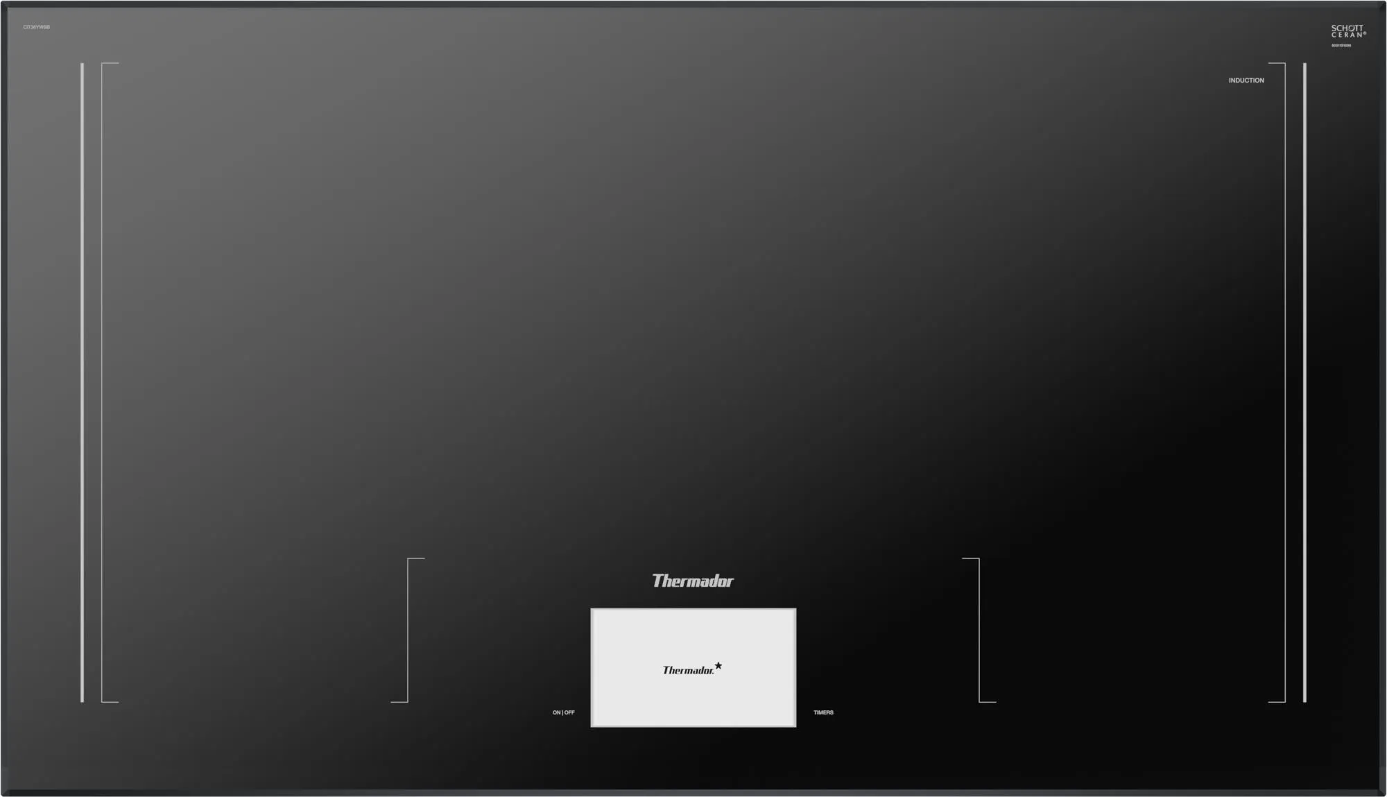 Thermador CIT36YWBB Freedom Induction Cooktop 36'' Dark Gray, Surface Mount Without Frame Cit36Ywbb Cooktops 30 inch cooktop online