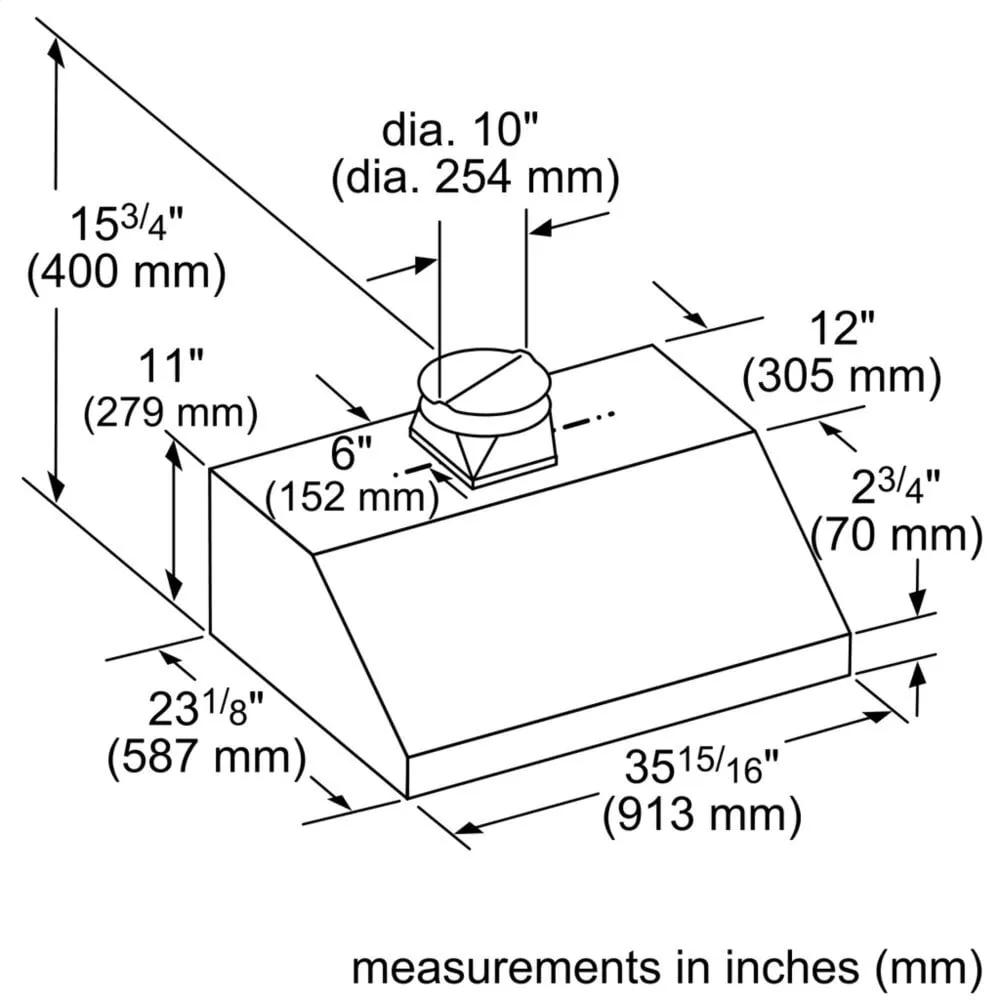 Thermador HMWB361WS 36-Inch MasterpieceLow-Profile Wall Hood With 1000 Cfm