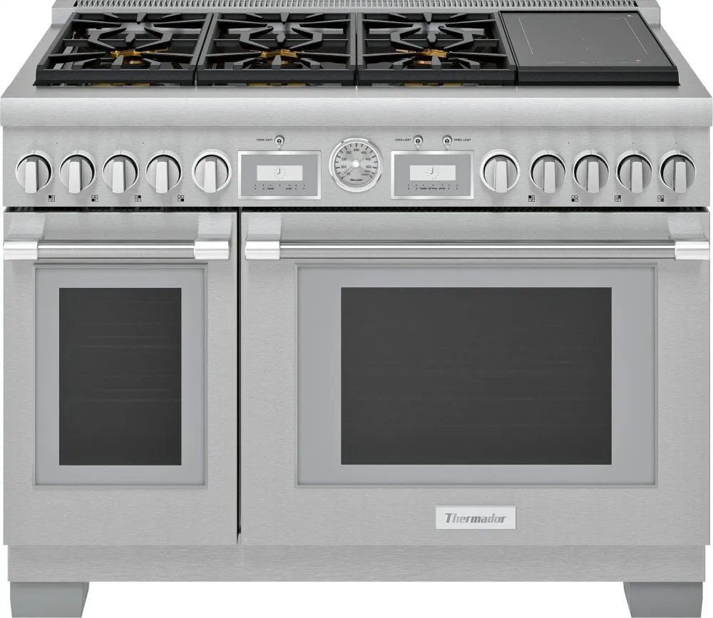 Thermador PRD486WIGU 48-Inch Pro Grand Commercial Depth Dual Fuel Range Professional Ranges 6 burner professional gas range