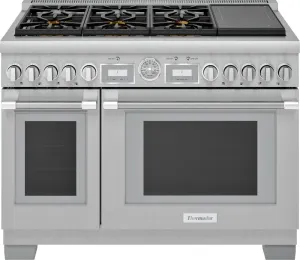 Thermador PRD486WIGU 48-Inch Pro Grand Commercial Depth Dual Fuel Range Professional Ranges 6 burner professional gas range