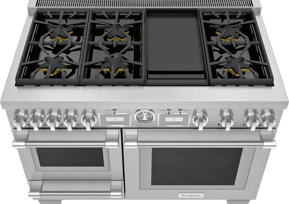 Thermador PRD48WDSGU 48-Inch Pro Grand Commercial Depth Dual Fuel Steam Range