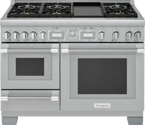 Thermador PRD48WDSGU 48-Inch Pro Grand Commercial Depth Dual Fuel Steam Range Professional Ranges 6 burner professional gas range