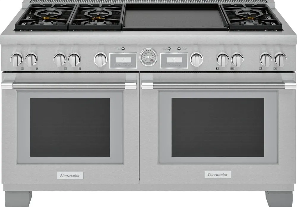 Thermador PRD606WEG 60-Inch Pro Grand Commercial Depth Dual Fuel Range Professional Ranges commercial oven for home kitchen