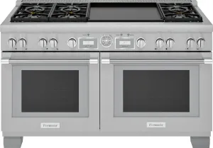 Thermador PRD606WEG 60-Inch Pro Grand Commercial Depth Dual Fuel Range Professional Ranges commercial oven for home kitchen