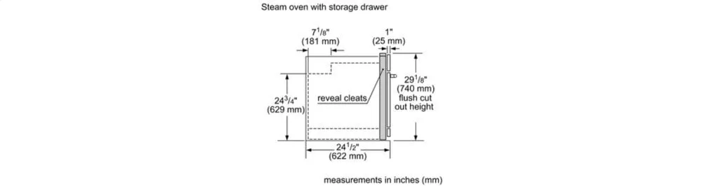 Thermador SDS30WC 30-Inch Storage Drawer Short With Push To Open