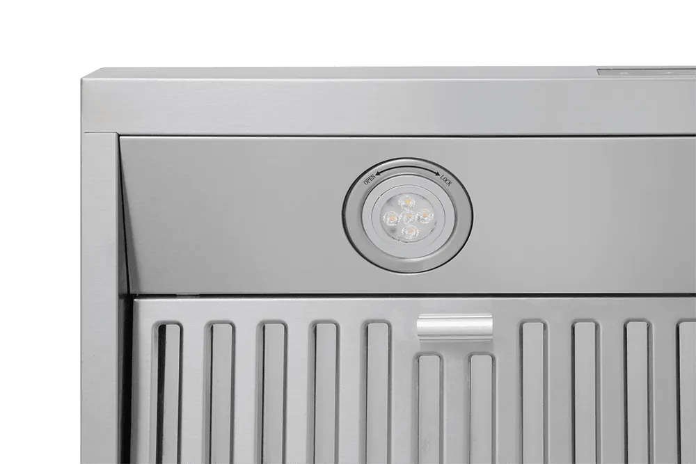 Thor Kitchen HRH3607 36In Wall Mount Chimney Range Hood In Stainless Steel With Led Lights, Touch Control With Display And Remote Control