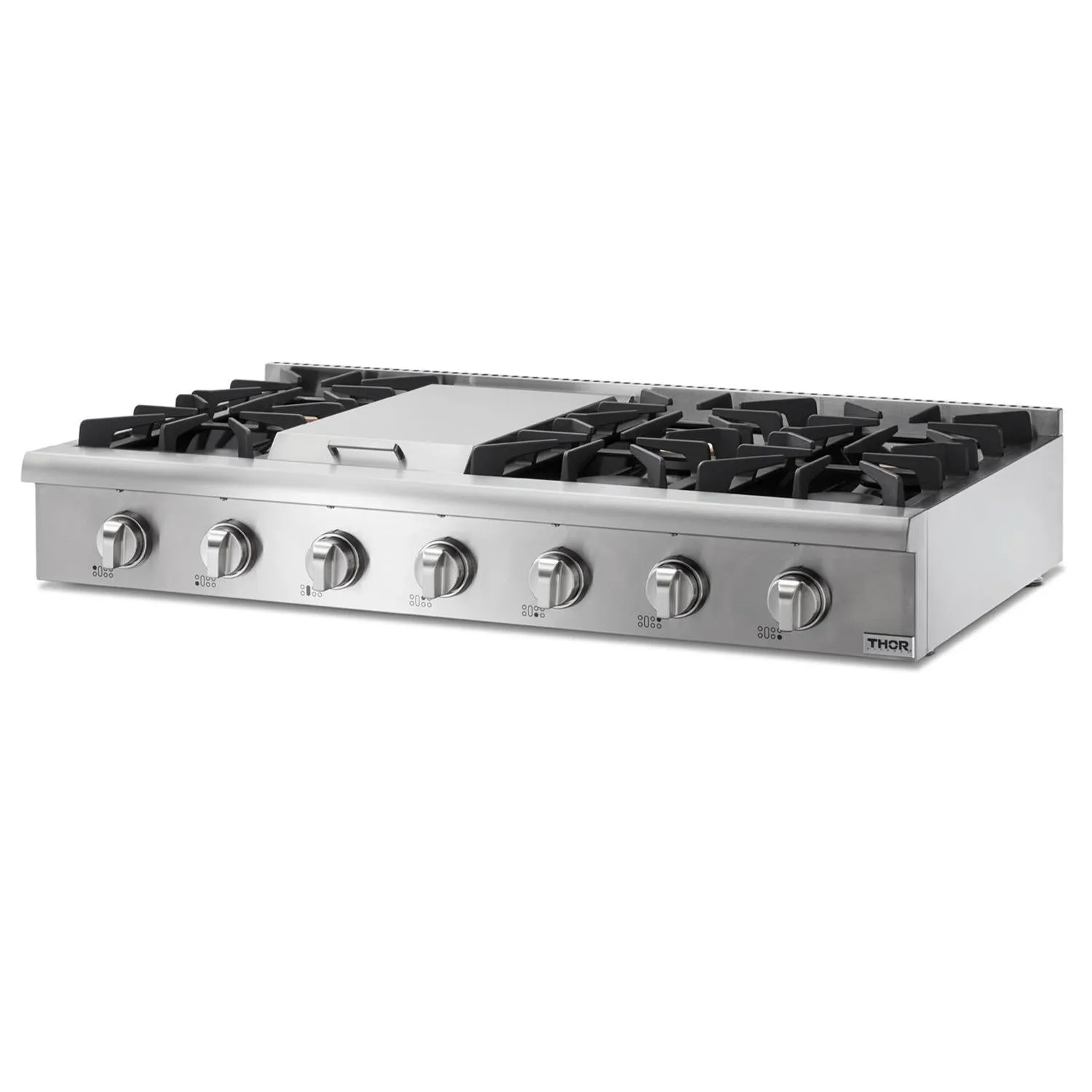 Thor Kitchen HRT4806ULP 48 Inch Professional Gas Rangetop In Stainless Steel - Liquid Propane Gas 4 burner gas range for kitchen