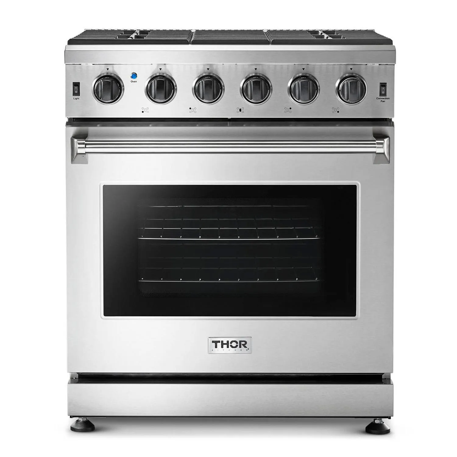 Thor Kitchen LRG3001ULP 30 Inch Gas Range In Stainless Steel - Liquid Propane Professional Ranges 6 burner professional gas range