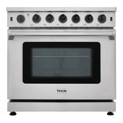Thor Kitchen LRG3601U Thor Kitchen - 36 Inch Professional Gas Range In Stainless Steel Professional Ranges commercial oven for home kitchen