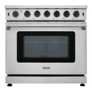 Thor Kitchen LRG3601U Thor Kitchen - 36 Inch Professional Gas Range In Stainless Steel Professional Ranges commercial oven for home kitchen