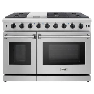 Thor Kitchen LRG4807U Thor Kitchen - 48 Inch Professional Gas Range In Stainless Steel Professional Ranges commercial oven for home kitchen
