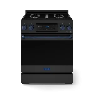 Thor Kitchen RSG30BBLU 30 Inch Professional Gas Range With Tilt Panel Touch Control In Matte Black/Blue Gordon Ramsay Series - Rsg30B-Blu Professional Ranges dual fuel professional range 36 inch
