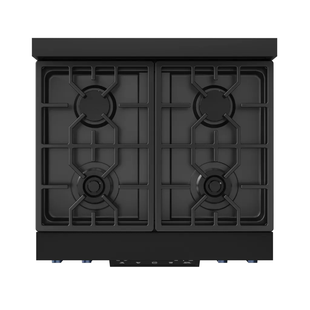 Thor Kitchen RSG30BBLU 30 Inch Professional Gas Range With Tilt Panel Touch Control In Matte Black/Blue Gordon Ramsay Series - Rsg30B-Blu