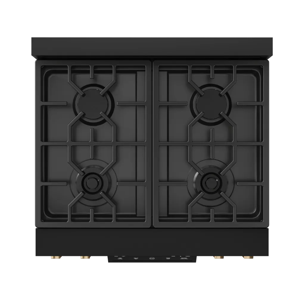 Thor Kitchen RSG30BBRZ 30 Inch Professional Gas Range With Tilt Panel Touch Control In Matte Black/Bronze Gordon Ramsay Series - Rsg30B-Brz