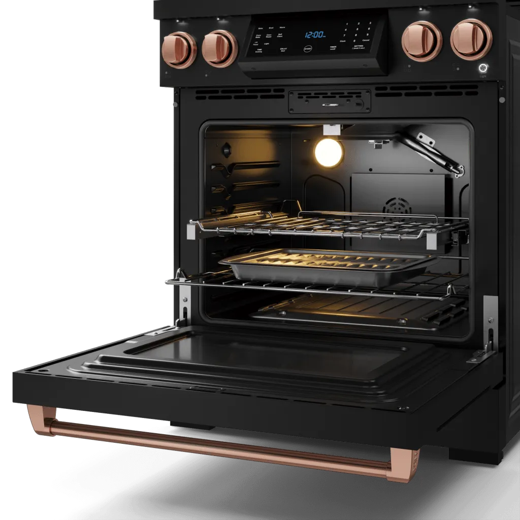 Thor Kitchen RSG30BLPRSG 30 Inch Professional Lp Range With Tilt Panel Touch Control In Matte Black/Rose Gold Gordon Ramsay Series - Rsg30Blp-Rsg
