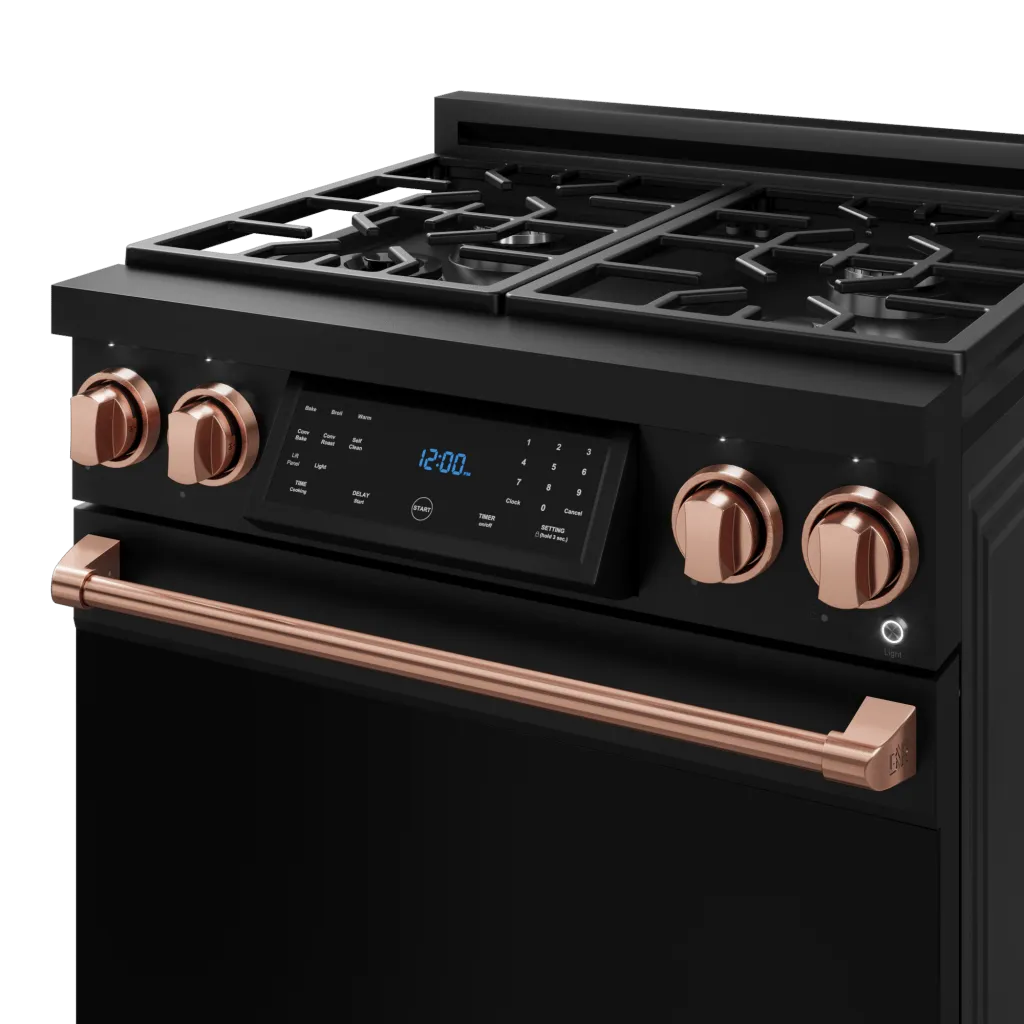 Thor Kitchen RSG30BLPRSG 30 Inch Professional Lp Range With Tilt Panel Touch Control In Matte Black/Rose Gold Gordon Ramsay Series - Rsg30Blp-Rsg