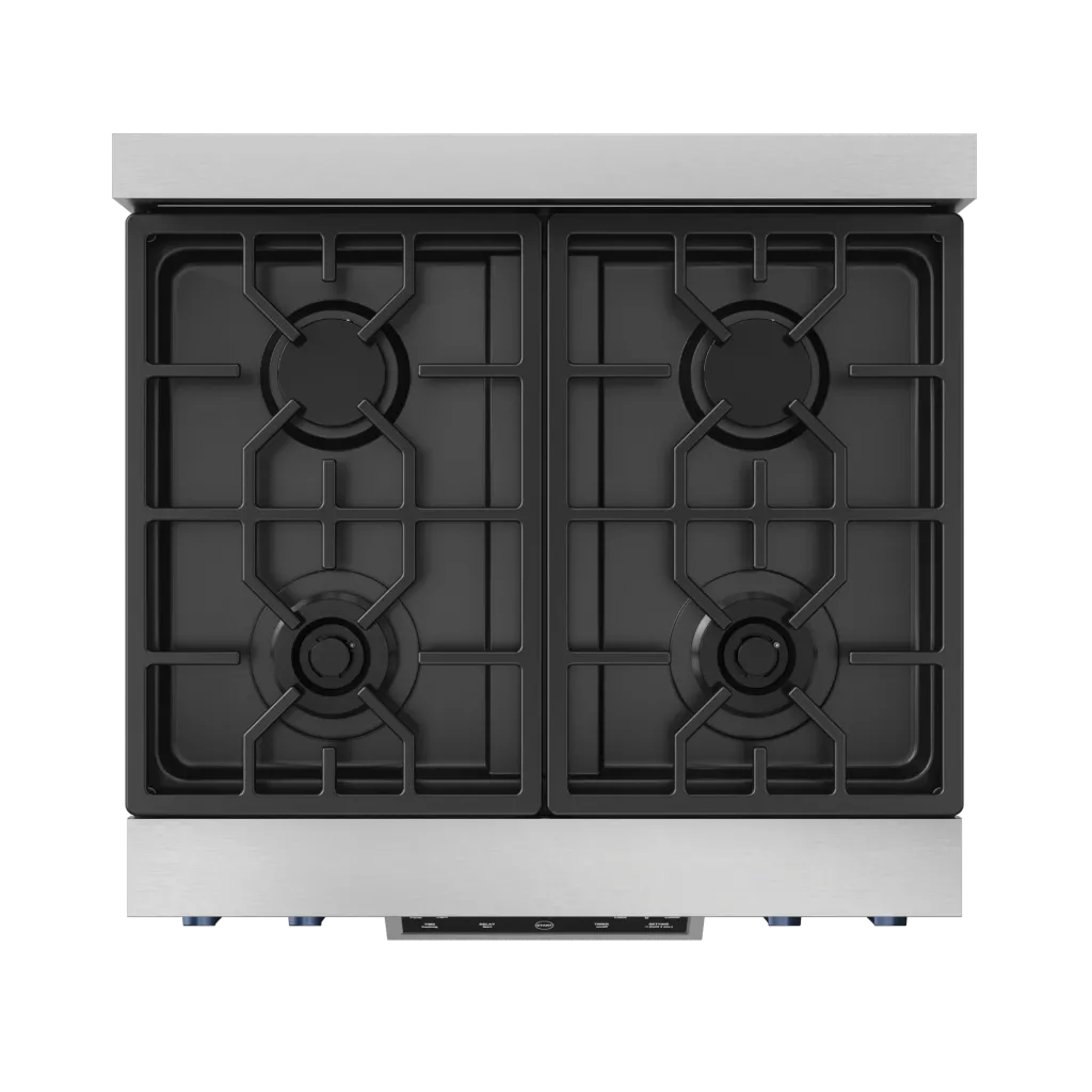 Thor Kitchen RSG30BLU 30 Inch Professional Gas Range With Tilt Panel Touch Control In Stainless Steel/Blue Gordon Ramsay Series - Rsg30-Blu