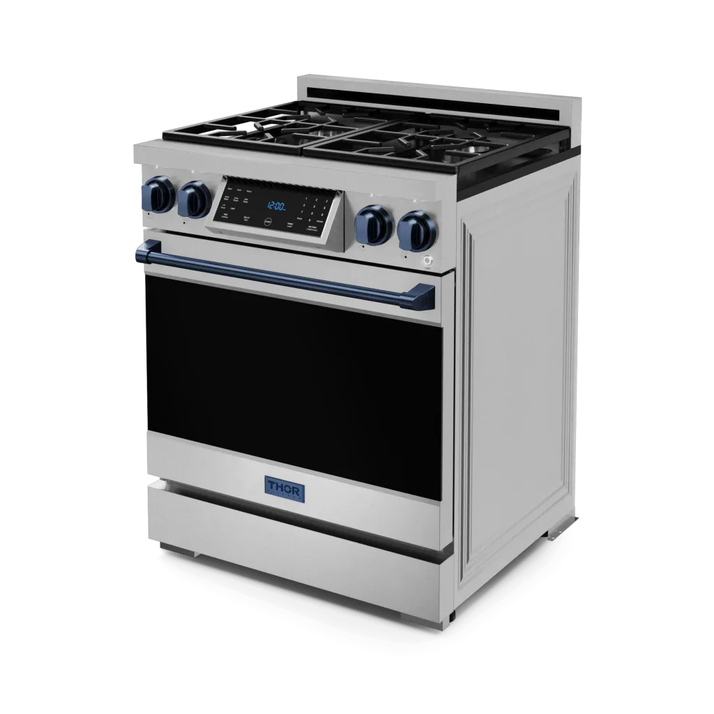 Thor Kitchen RSG30BLU 30 Inch Professional Gas Range With Tilt Panel Touch Control In Stainless Steel/Blue Gordon Ramsay Series - Rsg30-Blu