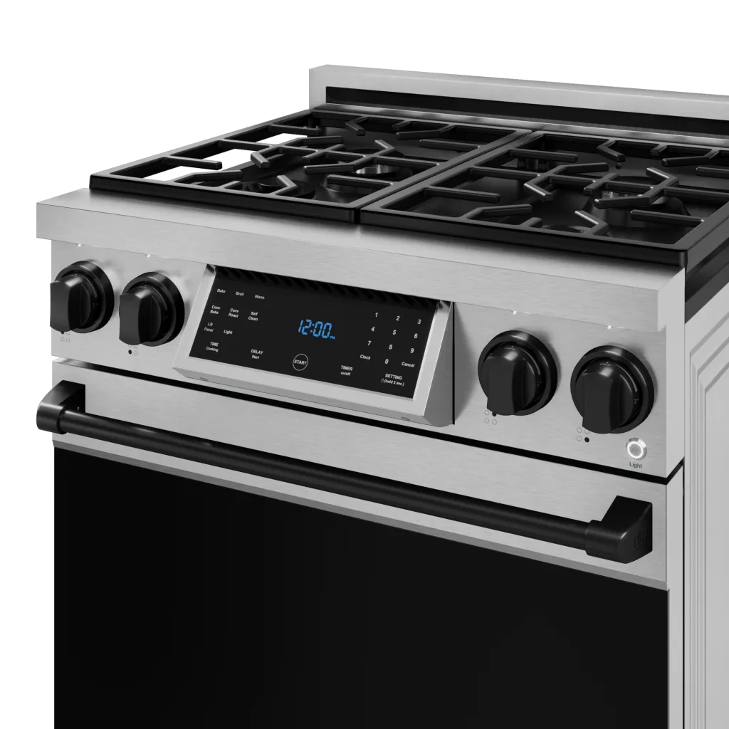 Thor Kitchen RSG30LPBLK 30 Inch Professional Lp Range With Tilt Panel Touch Control In Stainless Steel/Black Gordon Ramsay Series - Rsg30Lp-Blk
