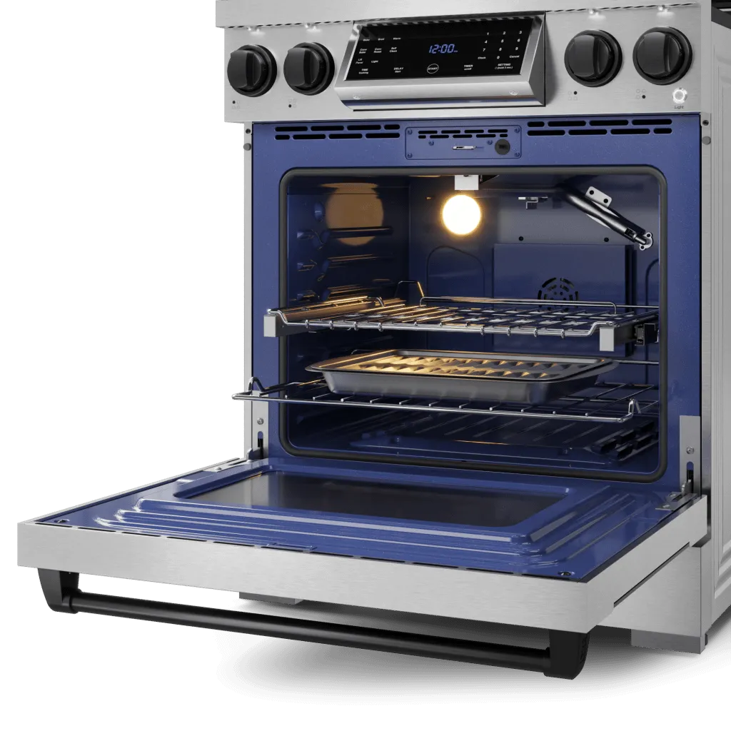 Thor Kitchen RSG30LPBLK 30 Inch Professional Lp Range With Tilt Panel Touch Control In Stainless Steel/Black Gordon Ramsay Series - Rsg30Lp-Blk