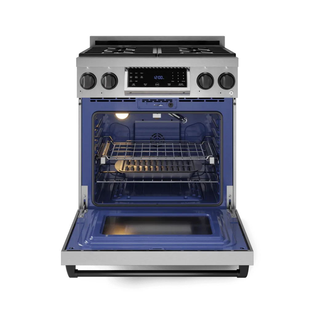 Thor Kitchen RSG30LPBLK 30 Inch Professional Lp Range With Tilt Panel Touch Control In Stainless Steel/Black Gordon Ramsay Series - Rsg30Lp-Blk