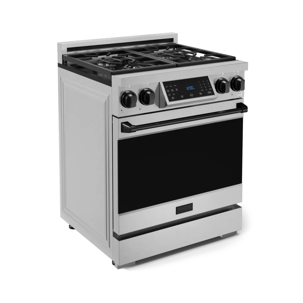 Thor Kitchen RSG30LPBLK 30 Inch Professional Lp Range With Tilt Panel Touch Control In Stainless Steel/Black Gordon Ramsay Series - Rsg30Lp-Blk