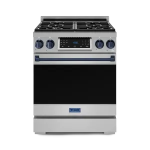 Thor Kitchen RSG30LPBLU 30 Inch Professional Lp Range With Tilt Panel Touch Control In Stainless Steel/Blue Gordon Ramsay Series - Rsg30Lp-Blu Professional Ranges dual fuel professional range 36 inch