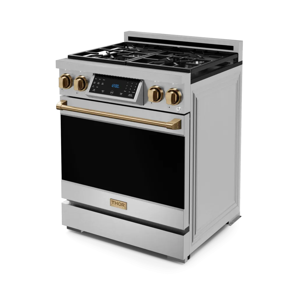Thor Kitchen RSG30LPBRZ 30 Inch Professional Lp Range With Tilt Panel Touch Control In Stainless Steel/Bronze Gordon Ramsay Series - Rsg30Lp-Brz