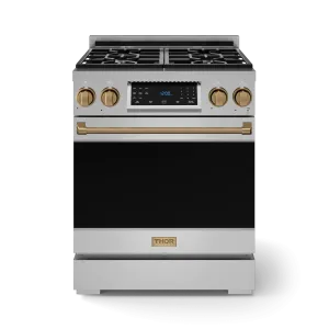 Thor Kitchen RSG30LPBRZ 30 Inch Professional Lp Range With Tilt Panel Touch Control In Stainless Steel/Bronze Gordon Ramsay Series - Rsg30Lp-Brz Professional Ranges dual fuel professional range 36 inch