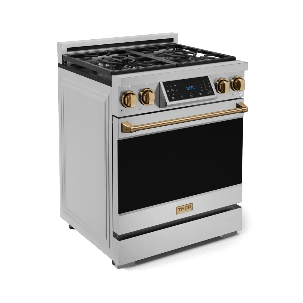 Thor Kitchen RSG30LPBRZ 30 Inch Professional Lp Range With Tilt Panel Touch Control In Stainless Steel/Bronze Gordon Ramsay Series - Rsg30Lp-Brz