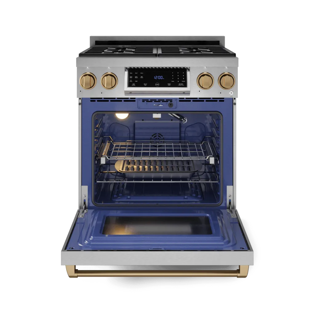 Thor Kitchen RSG30LPBRZ 30 Inch Professional Lp Range With Tilt Panel Touch Control In Stainless Steel/Bronze Gordon Ramsay Series - Rsg30Lp-Brz