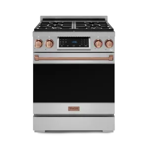Thor Kitchen RSG30RSG 30 Inch Professional Gas Range With Tilt Panel Touch Control In Stainless Steel/Rose Gold Gordon Ramsay Series - Rsg30-Rsg Professional Ranges dual fuel professional range 36 inch