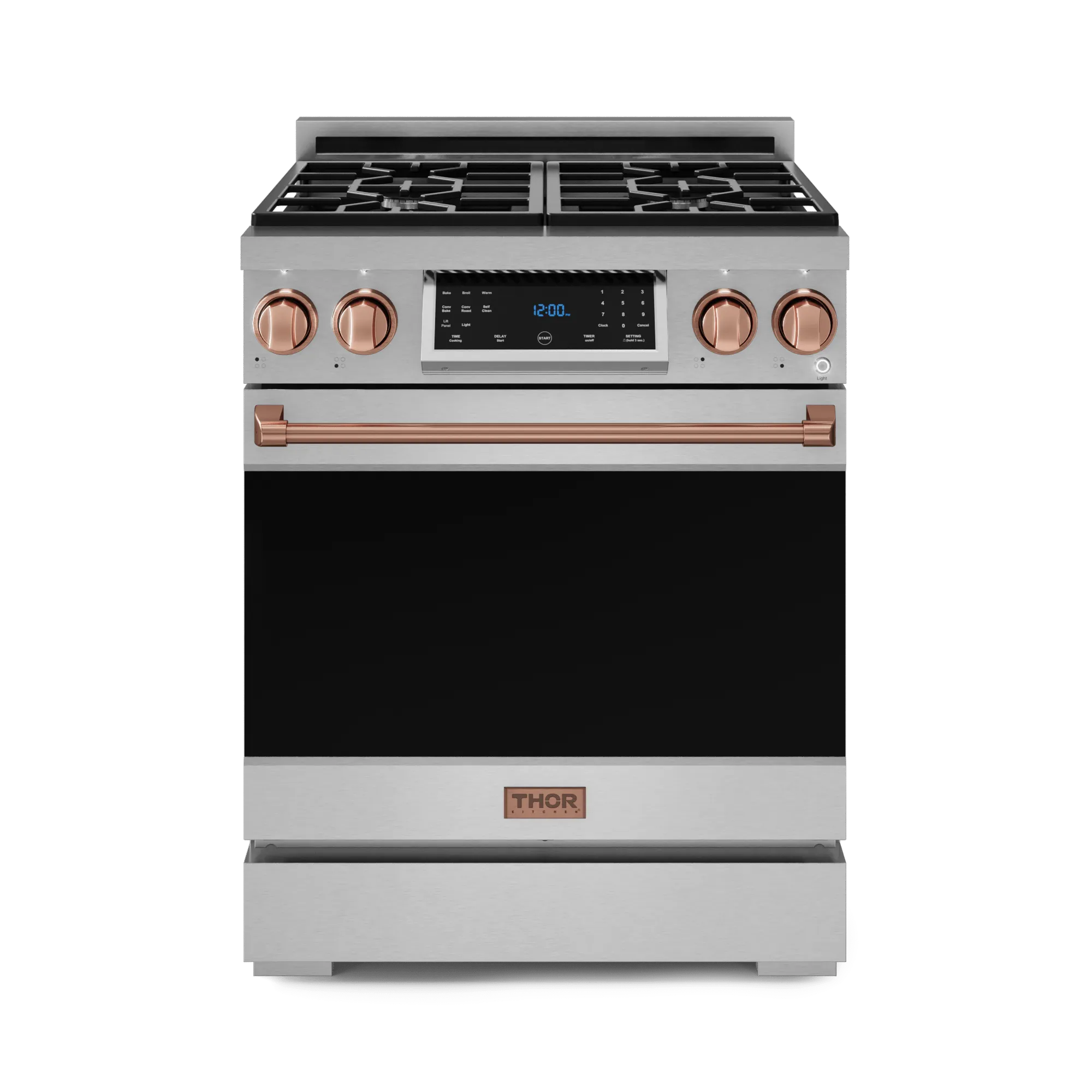 Thor Kitchen RSG30RSG 30 Inch Professional Gas Range With Tilt Panel Touch Control In Stainless Steel/Rose Gold Gordon Ramsay Series - Rsg30-Rsg Professional Ranges dual fuel professional range 36 inch