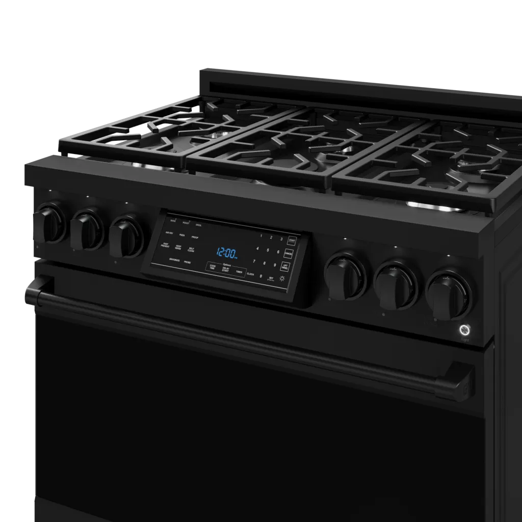 Thor Kitchen RSG36B 36 Inch Professional Gas Range With Tilt Panel Touch Control In Black Gordon Ramsay Series - Rsg36B