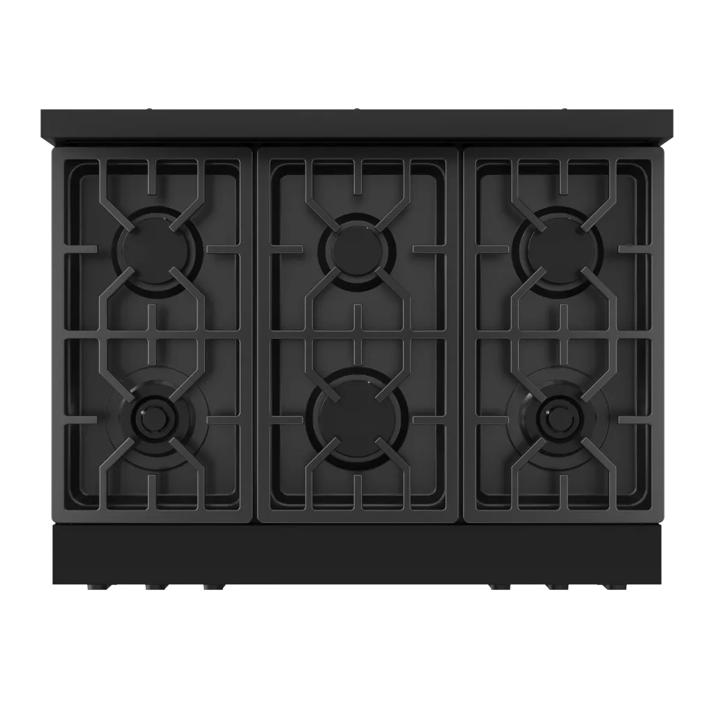 Thor Kitchen RSG36B 36 Inch Professional Gas Range With Tilt Panel Touch Control In Black Gordon Ramsay Series - Rsg36B