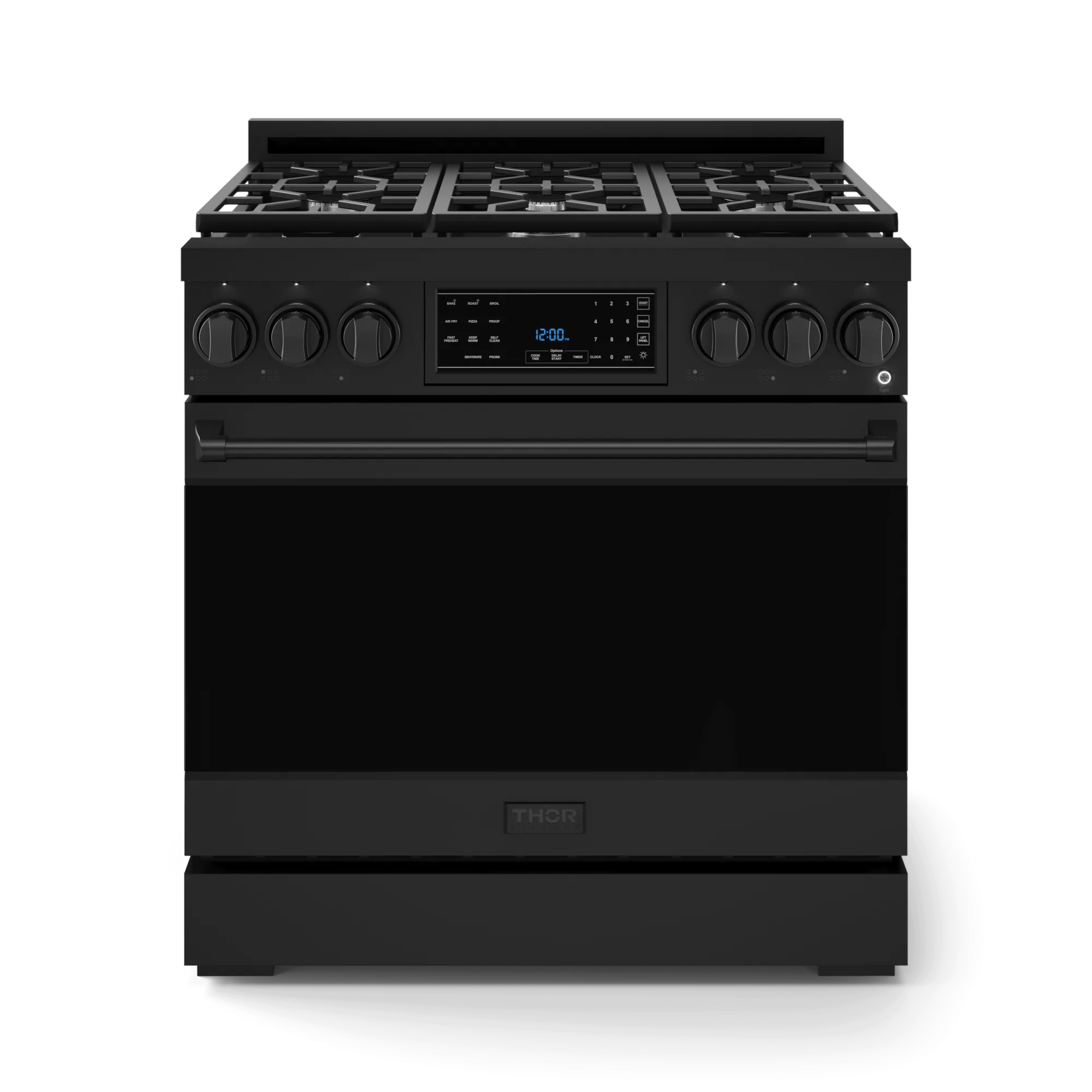 Thor Kitchen RSG36B 36 Inch Professional Gas Range With Tilt Panel Touch Control In Black Gordon Ramsay Series - Rsg36B Professional Ranges dual fuel professional range 36 inch