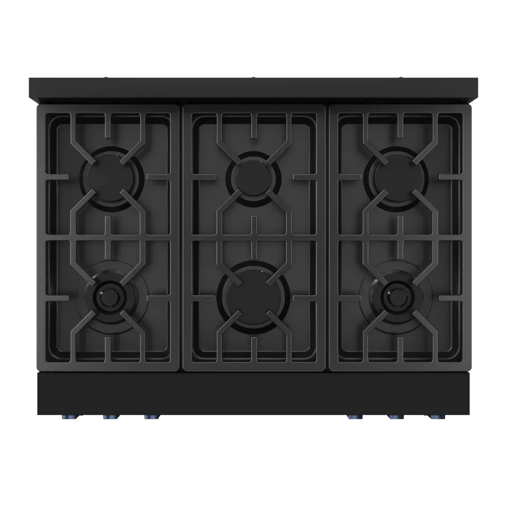 Thor Kitchen RSG36BLPBLU 36 Inch Professional Lp Range With Tilt Panel Touch Control In Stainless Black/Blue Gordon Ramsay Series - Rsg36Blp-Blu