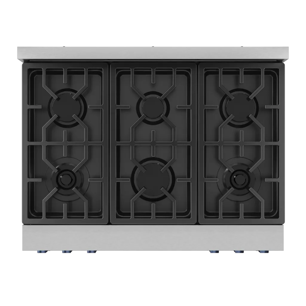 Thor Kitchen RSG36BLU 36 Inch Professional Gas Range With Tilt Panel Touch Control In Stainless Steel/Blue Gordon Ramsay Series - Rsg36-Blu