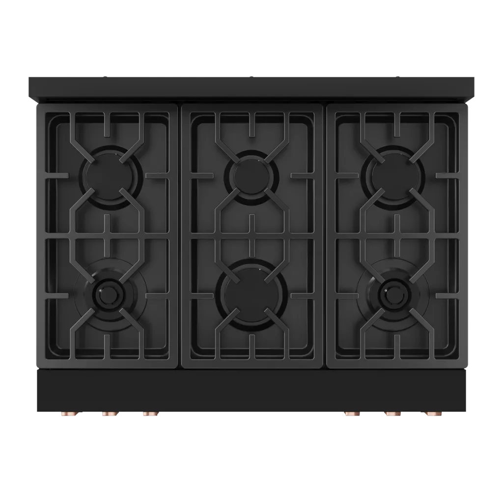 Thor Kitchen RSG36BRSG 36 Inch Professional Gas Range With Tilt Panel Touch Control In Black/Rose Gold Gordon Ramsay Series - Rsg36B-Rsg