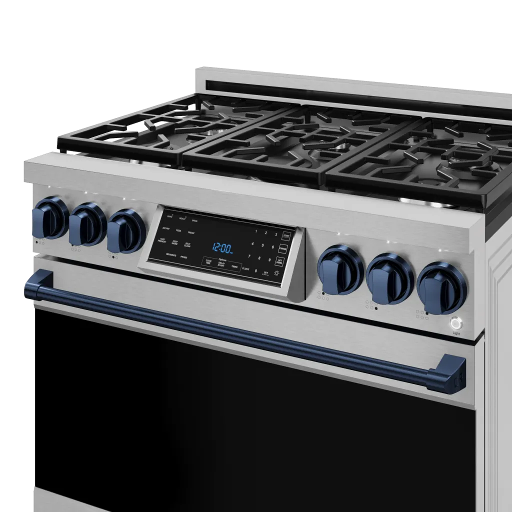 Thor Kitchen RSG36LPBLU 36 Inch Professional Lp Range With Tilt Panel Touch Control In Stainless Steel/Blue Gordon Ramsay Series - Rsg36Lp-Blu