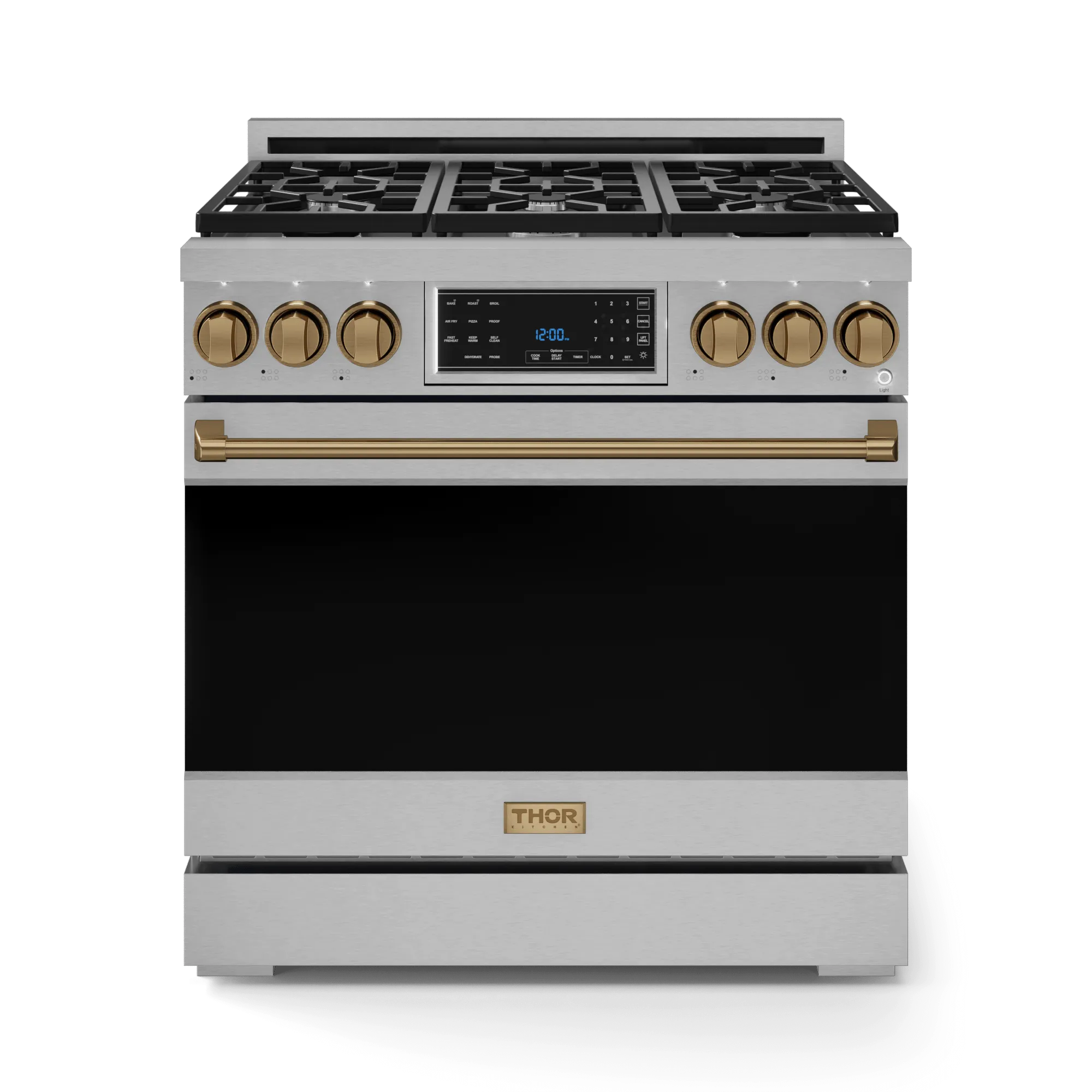 Thor Kitchen RSG36LPBRZ 36 Inch Professional Lp Range With Tilt Panel Touch Control In Stainless Steel/Bronze Gordon Ramsay Series - Rsg36Lp-Brz Professional Ranges dual fuel professional range 36 inch
